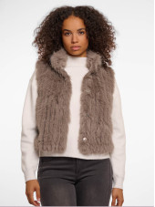 Dava Faux Fur Gilet - Taupe (Rino & Pelle)